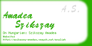 amadea szikszay business card